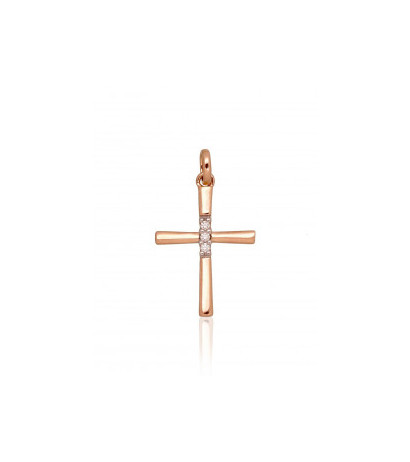 Auksinis pakabukas 1300518(Au-R+PRh-W)_DI, Raudonas Auksas 585°, rodis (padengti) , Briliantai