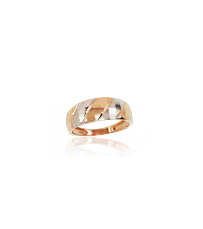 Gold ring 1100817(Au-R+PRh-W), Red Gold 585°, Rhodium (Plating)