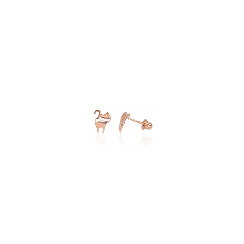 Gold screw studs earrings 1200323(Au-R), Red Gold 585°