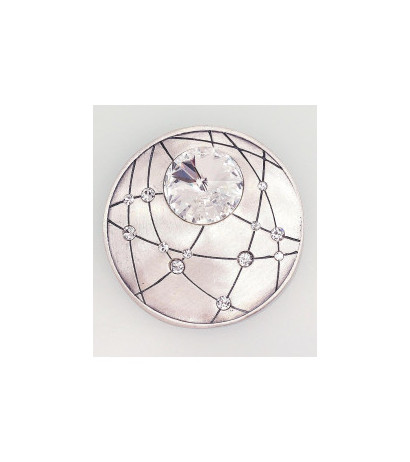 Sidabrinis pakabukas 2301535(Matt+POx-MattBk)_SV, Sidabras 925°, oksidas (padengti), Kristalai