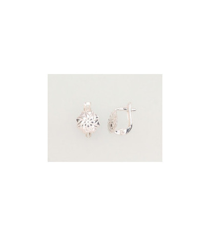 Silver earrings with 'english' lock 2202476, Silver 925°
