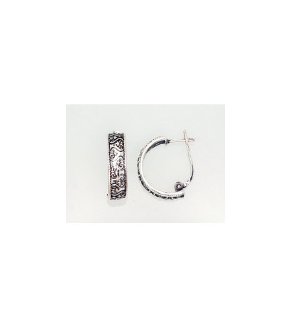 Sudraba auskari ar 'angļu' slēdzēju 2202749(POx-Bk), Sudrabs 925°, oksids (pārklājums)