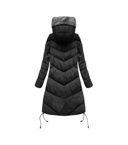 LONG HOODED WINTER JACKET RED (7755) striukė