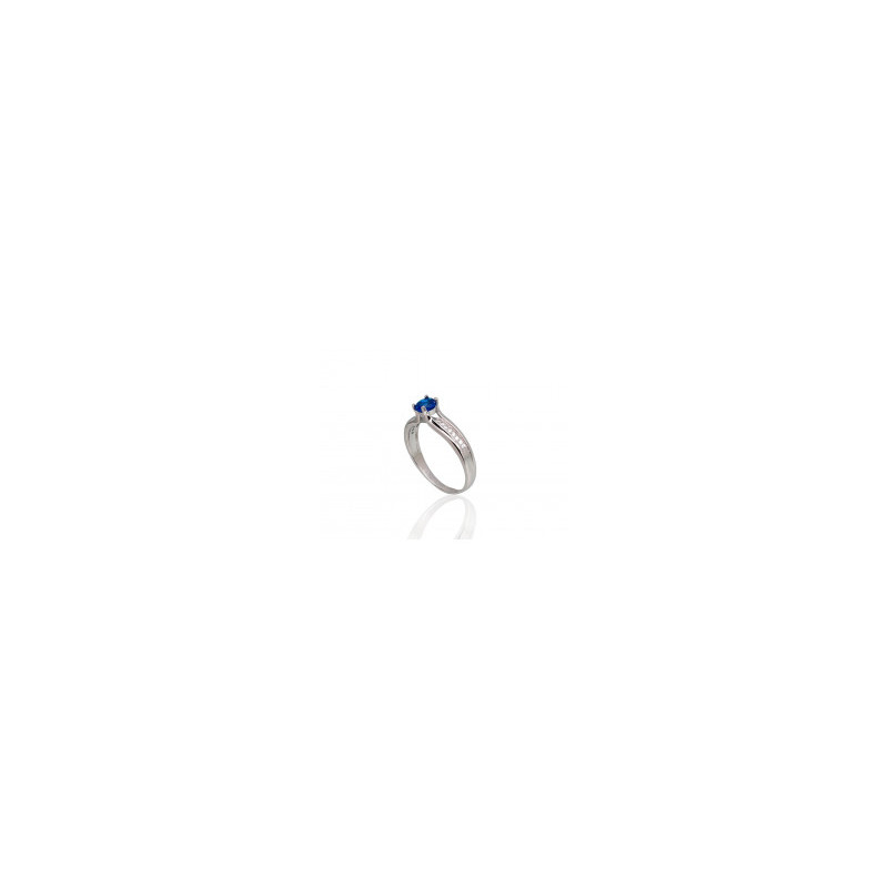 Silver ring 2101550(PRh-Gr)_CZ+CZ-B, Silver 925°, Rhodium (Plating), Zirkons