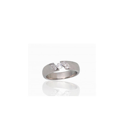 Silver ring 2101797(PRh-Gr)_CZ, Silver 925°, Rhodium (Plating), Zirkons