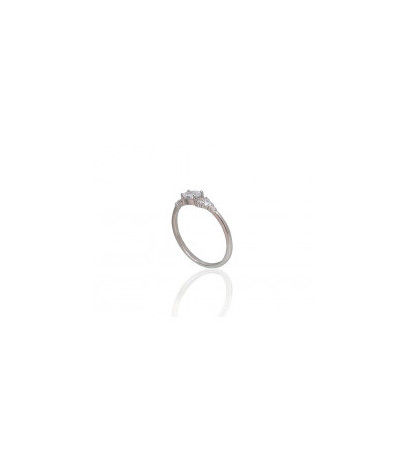 Silver ring 2101799(PRh-Gr)_CZ, Silver 925°, Rhodium (Plating), Zirkons