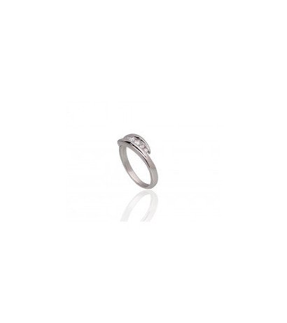 Silver ring 2101803(PRh-Gr)_CZ, Silver 925°, Rhodium (Plating), Zirkons