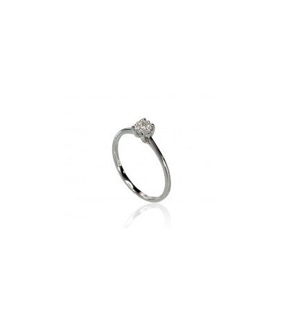 Gold ring 1100288(Au-W)_DI, White Gold 585°, Diamonds