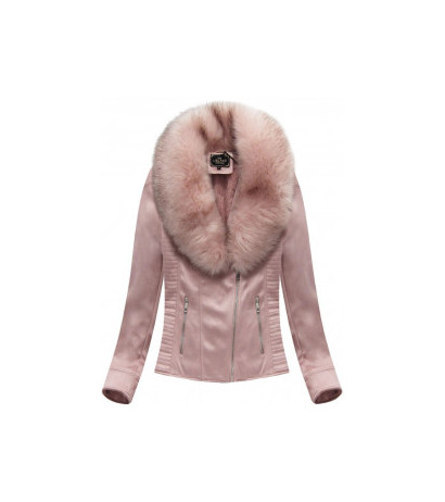 SUEDE MOTORCYCLE JACKET POWDER PINK (6501BIG) striukė