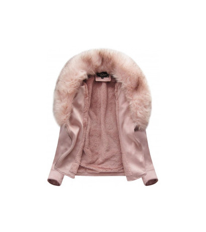 SUEDE MOTORCYCLE JACKET POWDER PINK (6501BIG) striukė
