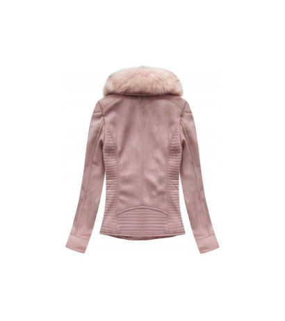 SUEDE MOTORCYCLE JACKET POWDER PINK (6501BIG) striukė