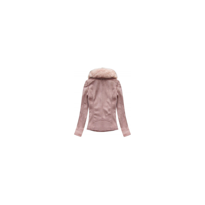 SUEDE MOTORCYCLE JACKET POWDER PINK (6501BIG) striukė