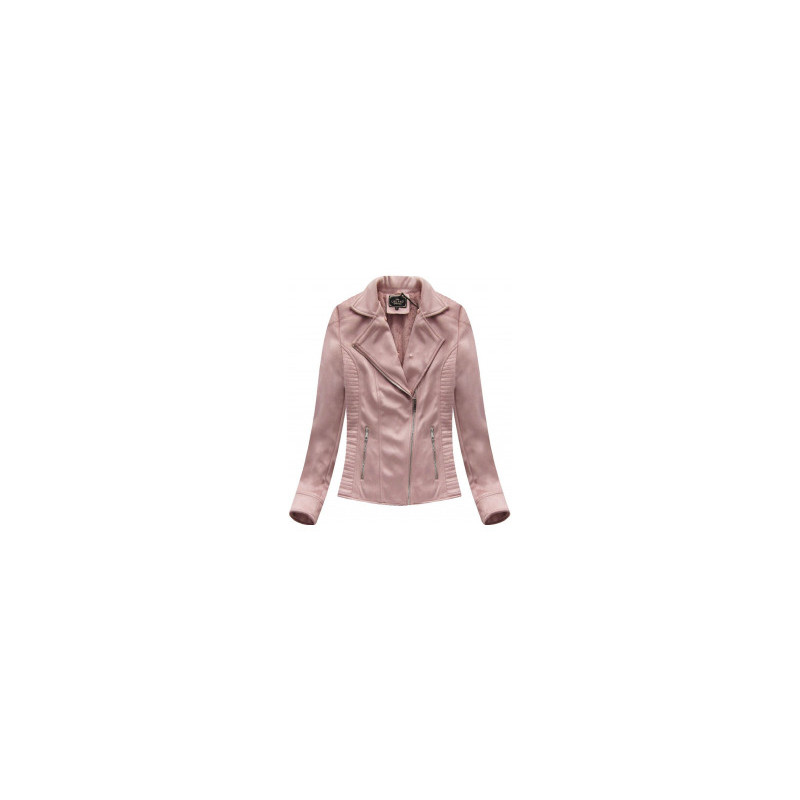 SUEDE MOTORCYCLE JACKET POWDER PINK (6501BIG) striukė