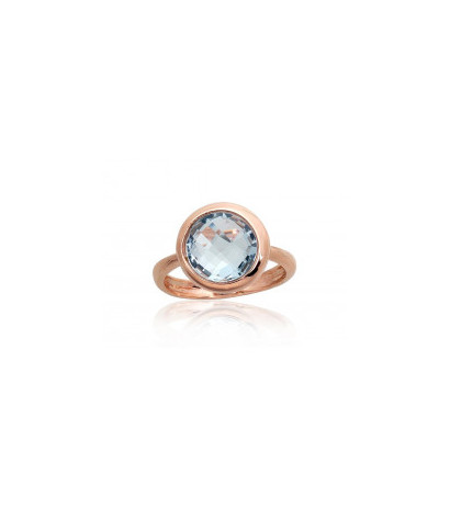 Gold ring 1100959(Au-R)_TZLB, Red Gold 585°, Sky Blue Topaz