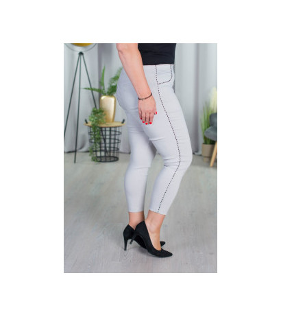 Elastīgas bikses ar paaugstinātu vidukli BENGALINY 06 Light pigeon