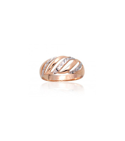 Gold ring 1100982(Au-R+PRh-W), Red Gold 585°, Rhodium (Plating)