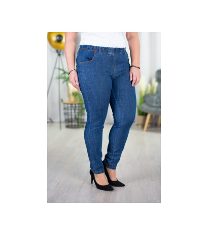 Long stretch jeans with a raised waist JEANGALINY 01 Blue