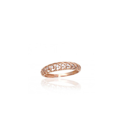 Gold ring 1101002(Au-R)_CZ, Red Gold 585°, Zirkons