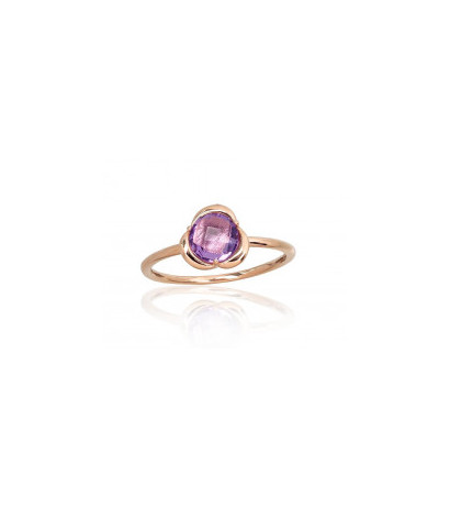 Gold ring 1101008(Au-R)_AM, Red Gold 585°, Amethyst
