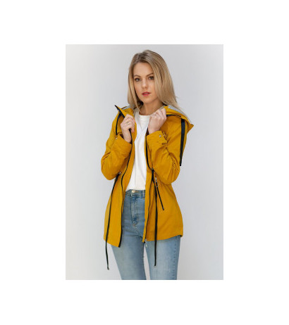 YELLOW SHORT PARKA WITH HOOD (TLR336) jaka