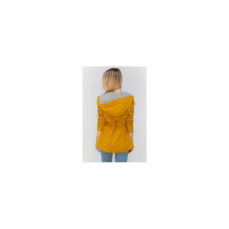 YELLOW SHORT PARKA WITH HOOD (TLR336) jaka