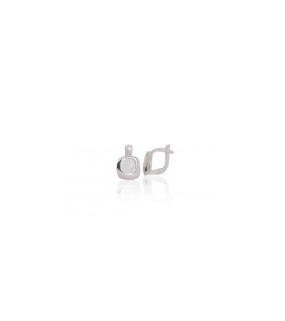 Silver earrings with 'english' lock 2203155, Silver 925°