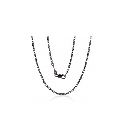 Silver chain Anchor 2.1 mm , diamond cut 2400091(PRh-Bk), Silver 925°, Rhodium (Plating)