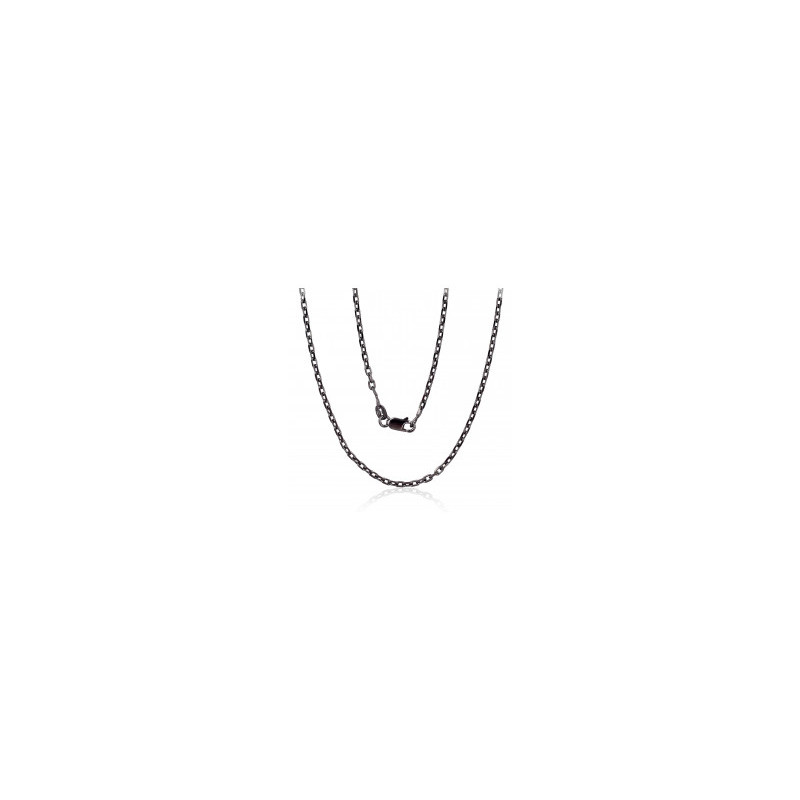 Sudraba ķēdīte Enkurs 2.1 mm , dimantu apstrādājums 2400091(PRh-Bk), Sudrabs 925°, rodijs (pārklājums)