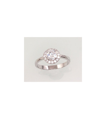 Silver ring 2101469(PRh-Gr)_CZ, Silver 925°, Rhodium (Plating), Zirkons