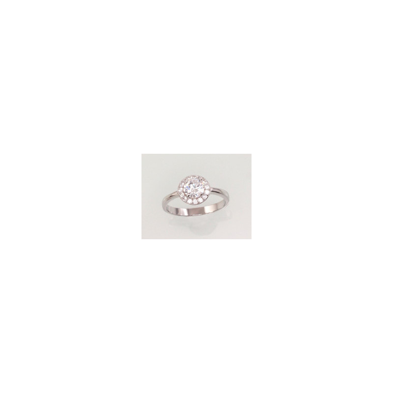 Silver ring 2101469(PRh-Gr)_CZ, Silver 925°, Rhodium (Plating), Zirkons