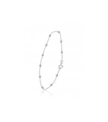 Sidabrinė grandinėlė Bead 1-3 mm 2400058(PRh-Gr)-bracelet, Sidabras 925°, rodis (padengti)
