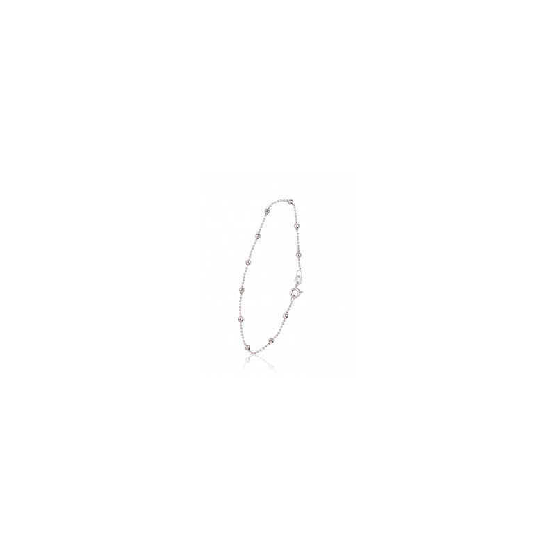 Hõbekett Bead 1-3 mm 2400058(PRh-Gr)-bracelet, Hõbe 925°, roodium (kate)