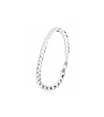 Sidabrinė grandinėlė Curb 6.9 mm , briaunų apdirbimas deimantu 2400063-bracelet, Sidabras 925°