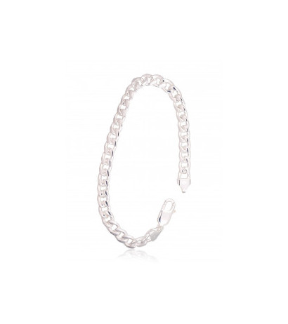 Silver chain Curb 7 mm 2400139-bracelet, Silver 925°