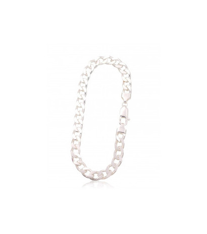 Silver chain Curb 7.5 mm 2400145-bracelet, Silver 925°