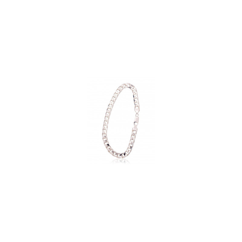 Sidabrinė grandinėlė Curb 6 mm , briaunų apdirbimas deimantu 2400146-bracelet, Sidabras 925°