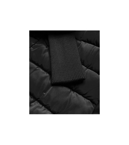 LONG JACKET WITH HOOD BLACK (PM7231) striukė