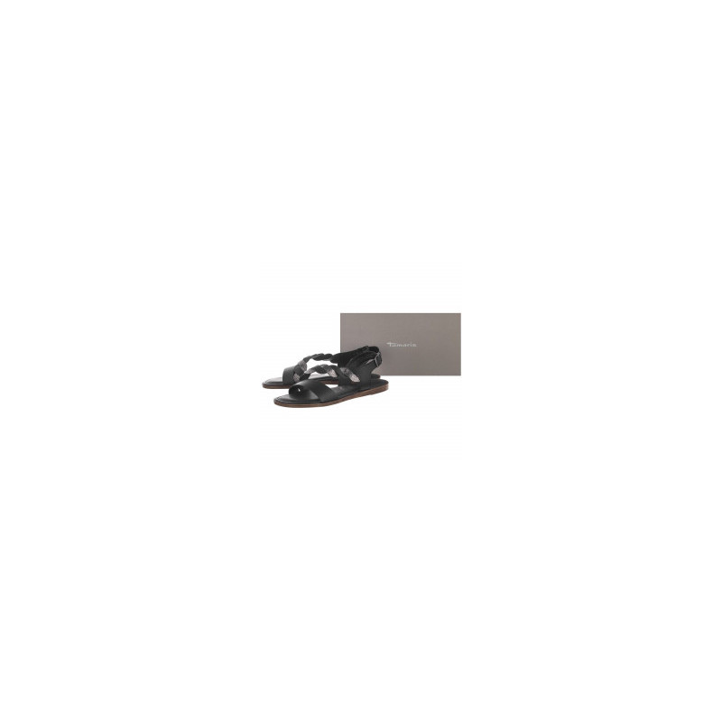Tamaris Czarne 1-28142-24 094 Black/Pewter (TM252-b) sandal