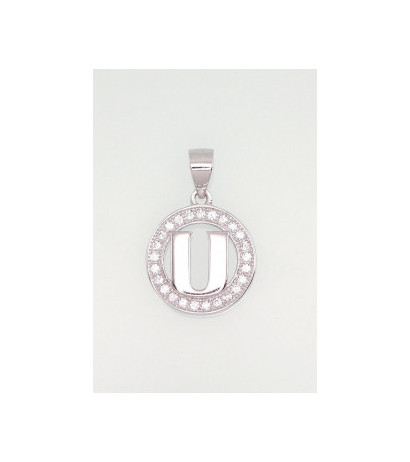 Sidabrinis pakabukas 2301015(PRh-Gr)_CZ, Sidabras 925°, rodis (padengti), Cirkonai