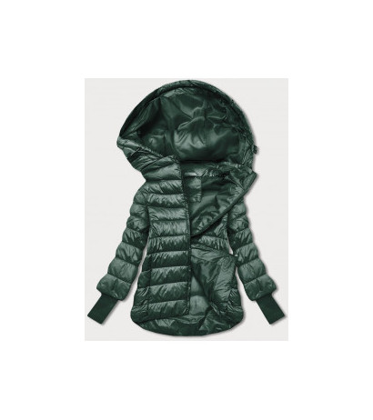 LONG JACKET WITH HOOD BLACK (PM7231) striukė