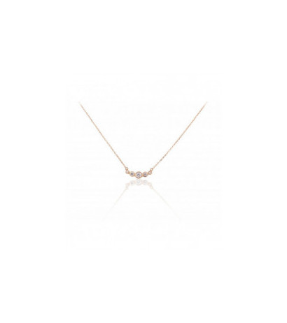 Gold necklace 1500048(Au-R)_CZ, Red Gold 585°, Zirkons