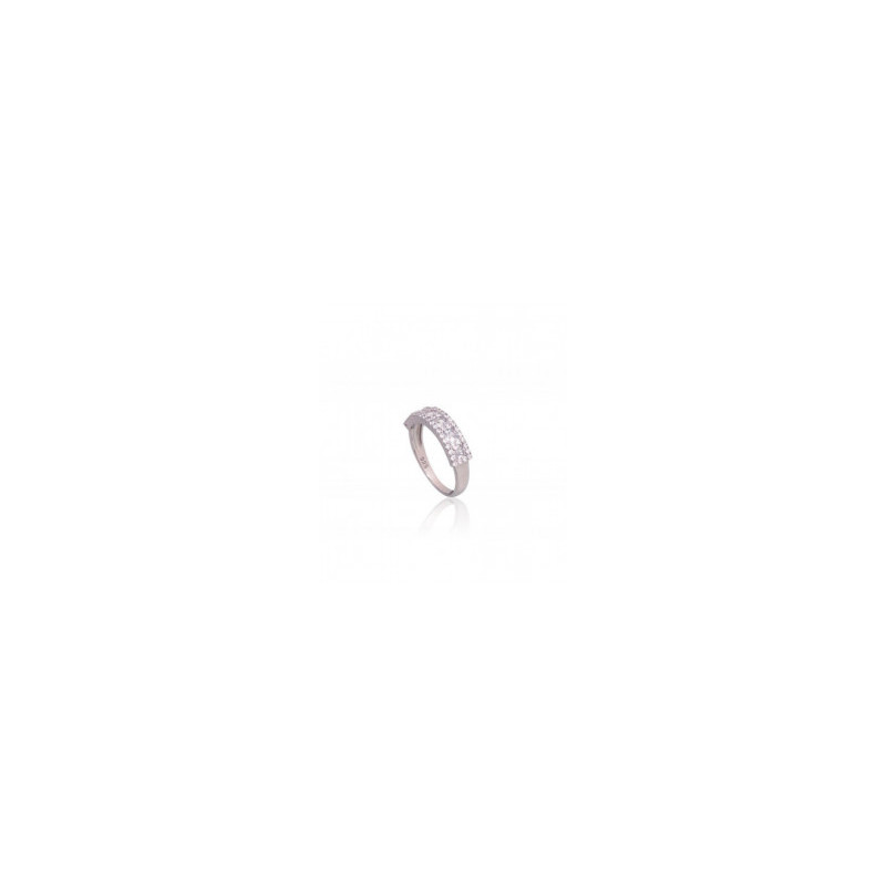 Silver ring 2101806(PRh-Gr)_CZ, Silver 925°, Rhodium (Plating), Zirkons
