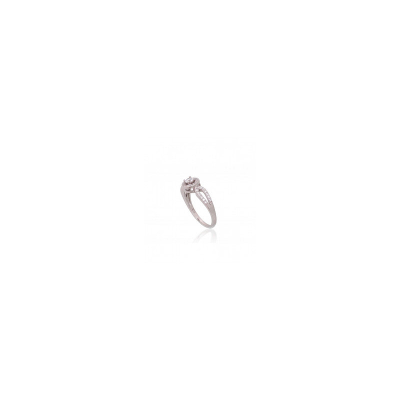Silver ring 2101817(PRh-Gr)_CZ, Silver 925°, Rhodium (Plating), Zirkons