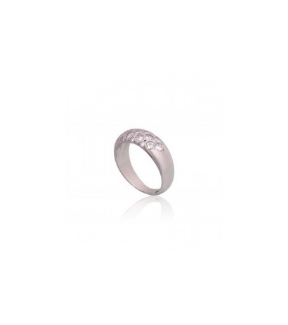 Silver ring 2101807(PRh-Gr)_CZ, Silver 925°, Rhodium (Plating), Zirkons