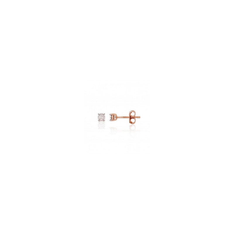 Gold Earrings 1201554(Au-R+Au-W)_DI, White/Red Gold 585°, Diamonds