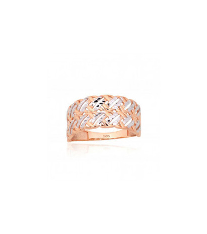 Gold ring 1101157(Au-R+PRh-W), Red Gold 585°, Rhodium (Plating)