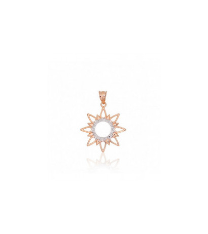 Gold pendant 1301054(Au-R+PRh-W), Red Gold 585°, Rhodium (Plating)