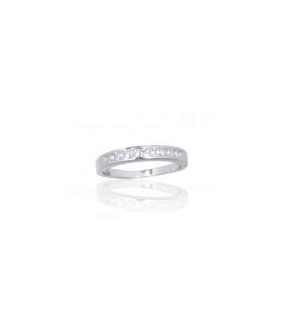 Silver ring 2101844(PRh-Gr)_CZ, Silver 925°, Rhodium (Plating), Zirkons