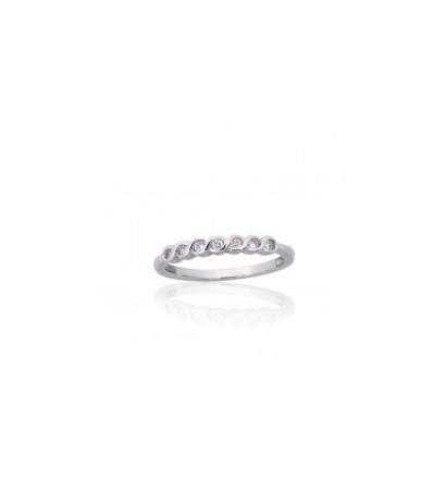 Silver ring 2101848(PRh-Gr)_CZ, Silver 925°, Rhodium (Plating), Zirkons