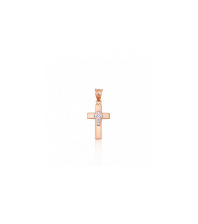 Zelta kulons 1301060(Au-R+PRh-W)_CZ, Sarkanais Zelts 585°, rodijs (pārklājums) , Cirkoni